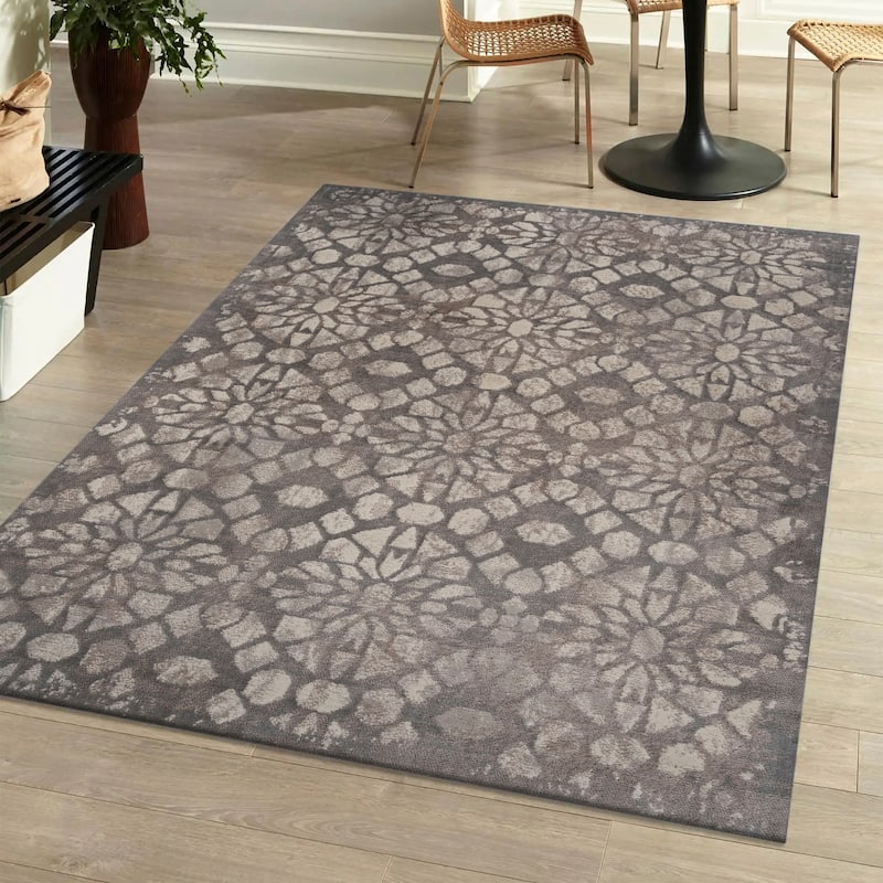 JONATHAN Y Scala Ornate Geometric Tile Area Rug