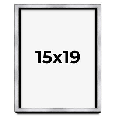 15x19 Shadow Box Frame Silver | 1.375 Inches Deep Real Wood