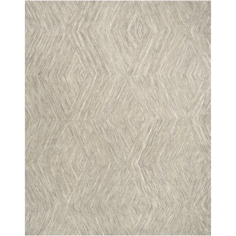 Nourison Graceful Indoor only Geometric Wool Area Rug - 8' 6" x 11' 6" - Grey
