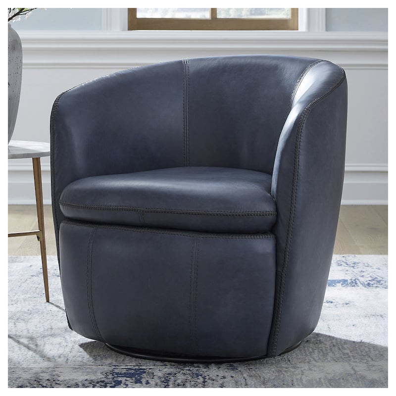 Signature Design by Ashley Kierreys Swivel Chair - 31.75"W x 28"D x 31.5"H - Blue
