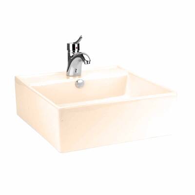 Above Counter Bathroom Vessel Square Biscuit Colored China | Renovator's Supply