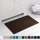 Subrtex Chenille Soft Rugs Super Water Absorbing Shower Mats - 24x60 - Chocolate