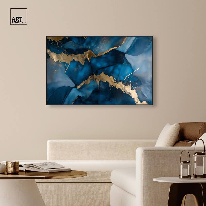 Dark Texture Golden Touch III Canvas by Art Remedy