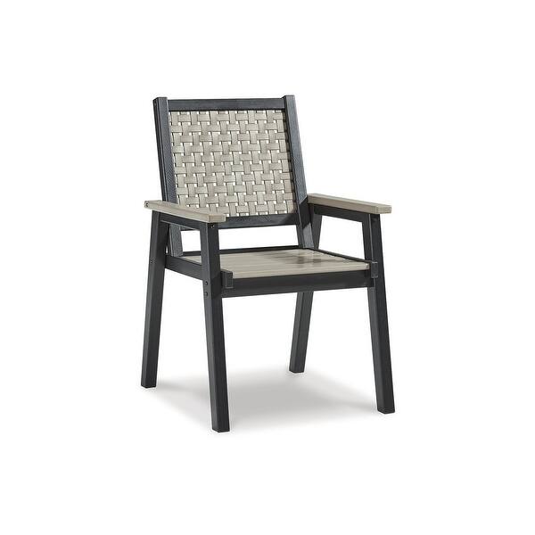 Mount Valley 7 Piece Outdoor Dining Set - Driftwood/Black