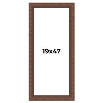 19x47 Frame Pewter Solid Wood Picture Frame Width 1.625 Inches | Interior Frame Depth 0.6875 Inches
