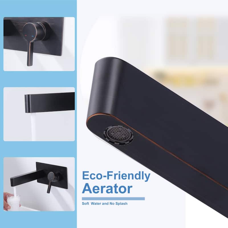 WOWOW Modern Minimalist Wall-Mounted Single-Handle Basin Faucet