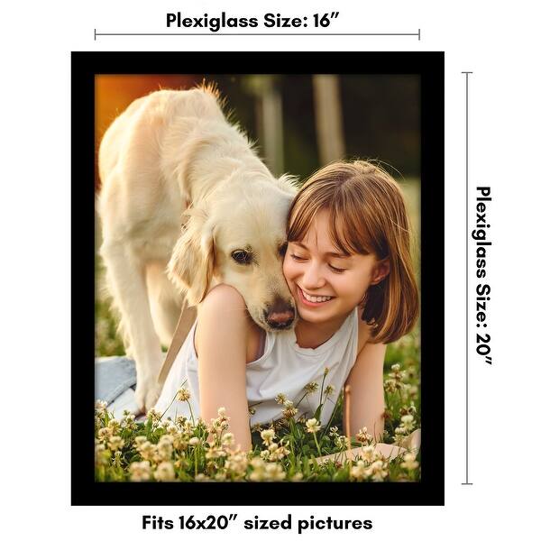 dimension image slide 7 of 9, Americanflat Poster Frame - Wooden Picture Frame with Plexiglass Cover