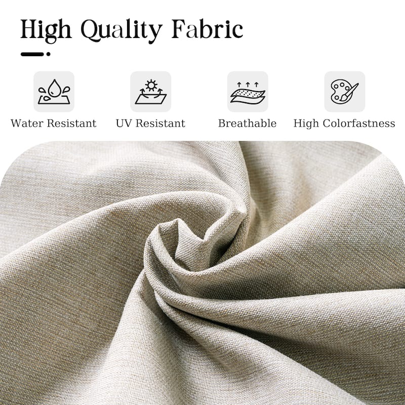 HOOOWOOO 4-piece Wicker Outdoor Conversation Set with Glass Coffee Table