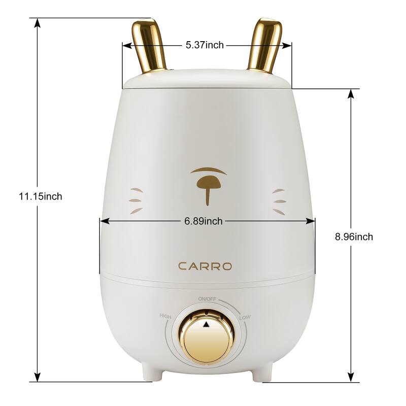 Zukis 3L Top Fill Cool Mist Humidifier with Aroma Tray For Rooms