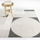 preview thumbnail 1 of 3, Hayley Modern Geometric Area Rug 5'3" x 7' - Grey