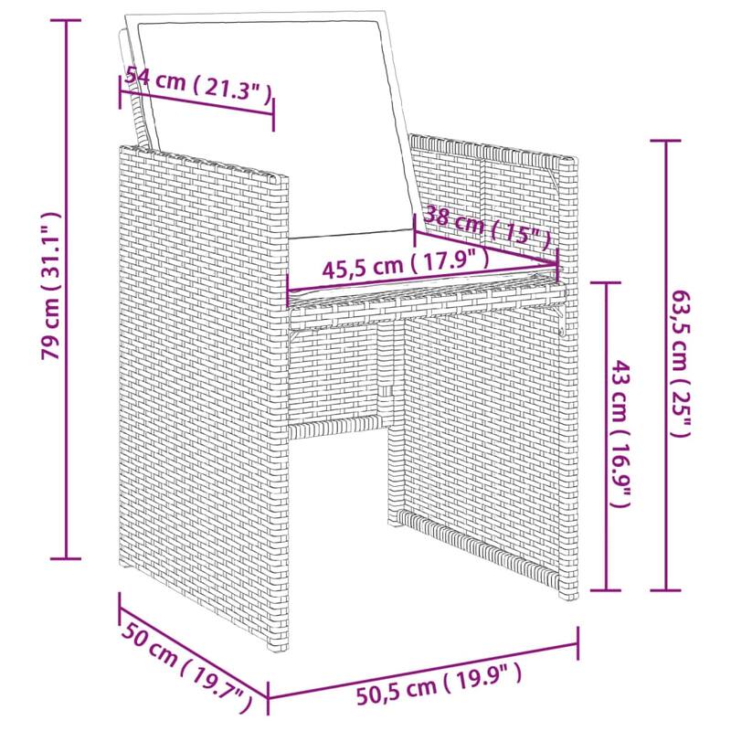 vidaXL Patio Dining Set Set of 10/12/14/16