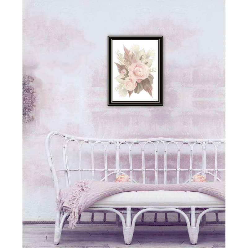 TrendyDecor4U Contemporary "BOHEMIAN BOUQUET" Framed Print Wall Art