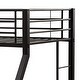 preview thumbnail 4 of 5, Twin XL Over Queen Bunk Bed with Slat System & Guardrail, Black