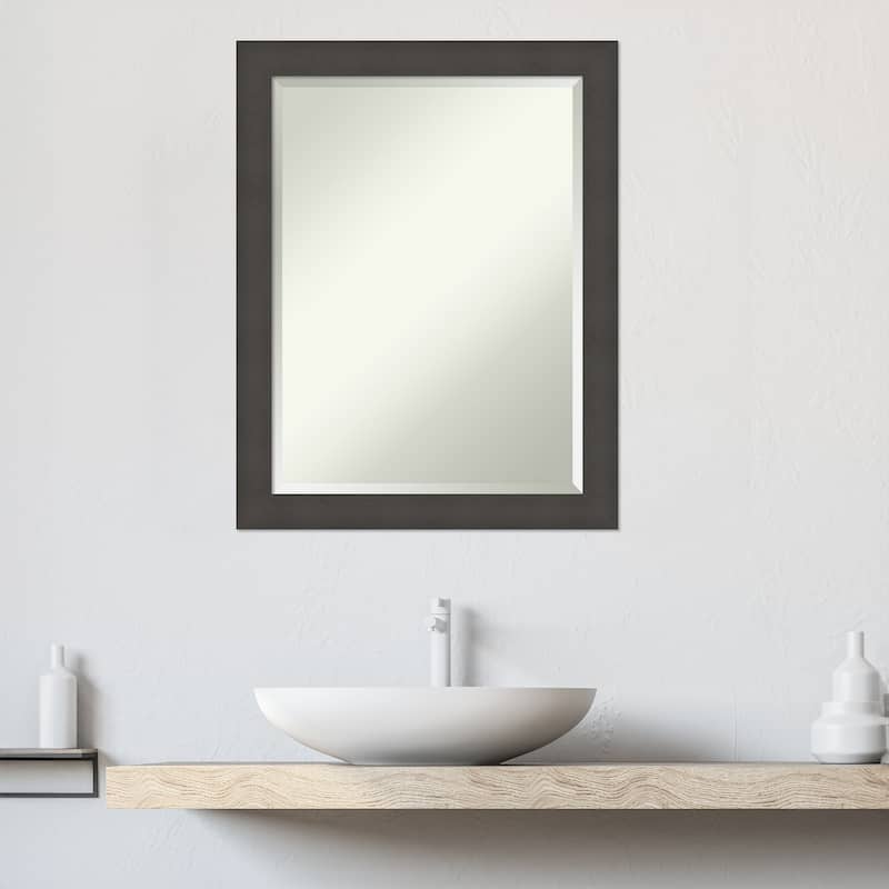 Blaine Narrow Beveled Framed Bathroom Vanity Wall Mirror
