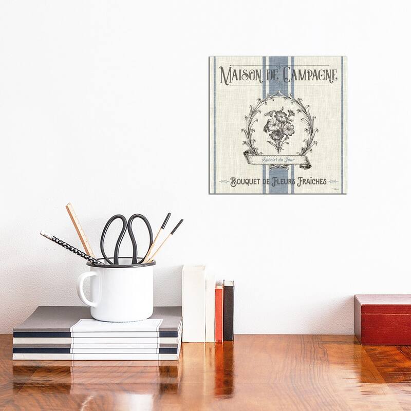 iCanvas "French Farmhouse IV" by Pela Studio Canvas Print - 12x12x1.5