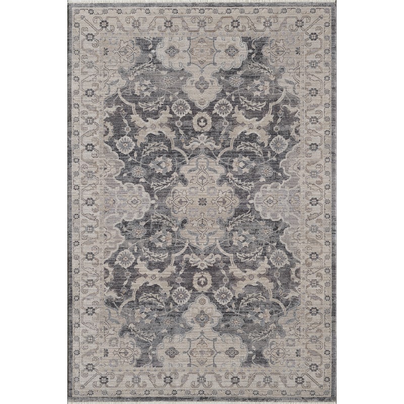 Domani Greige Distressed Luxe Traditional Area Rug