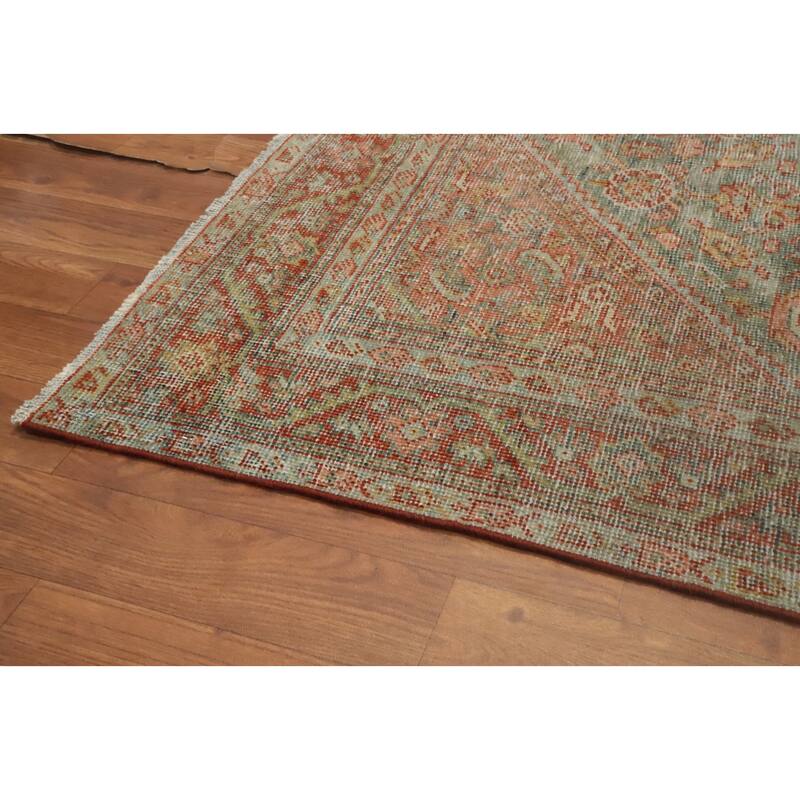 Hand Knotted Oriental 100% Wool Carpet Traditional Medallion Navy Blue & Blues Mahal Area Rug - 6' 10'' X 4' 4''