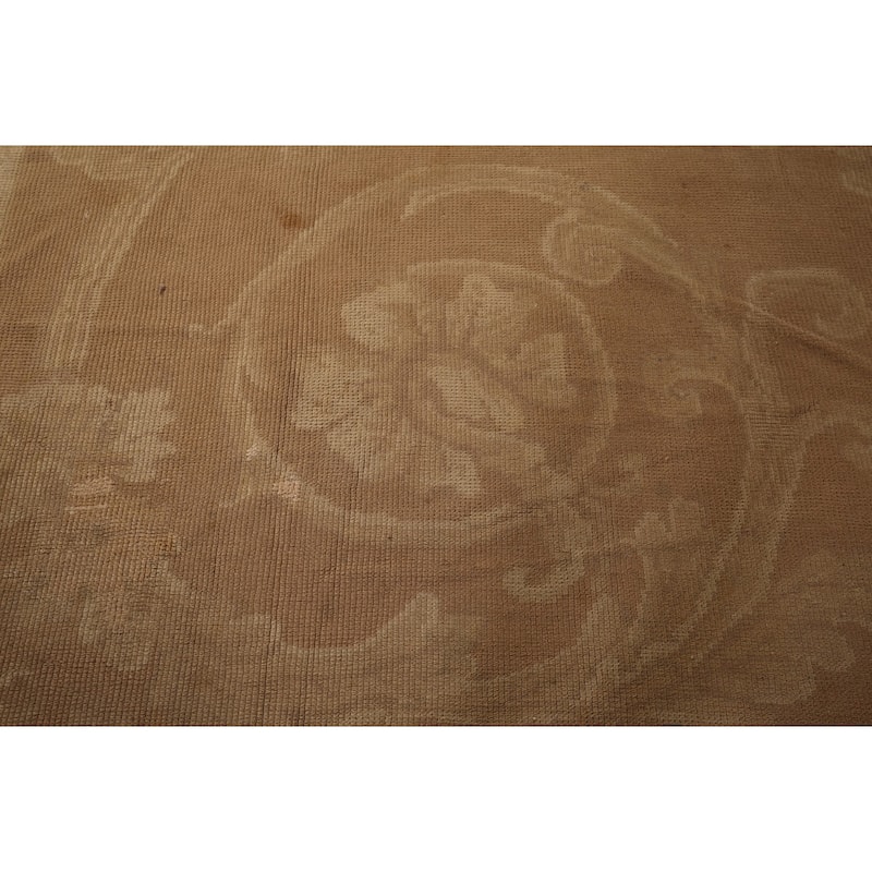 Antique Vegetable Dye Oushak Large Turkish Rug Handmade Wool Carpet - 16'7" x 19'3"