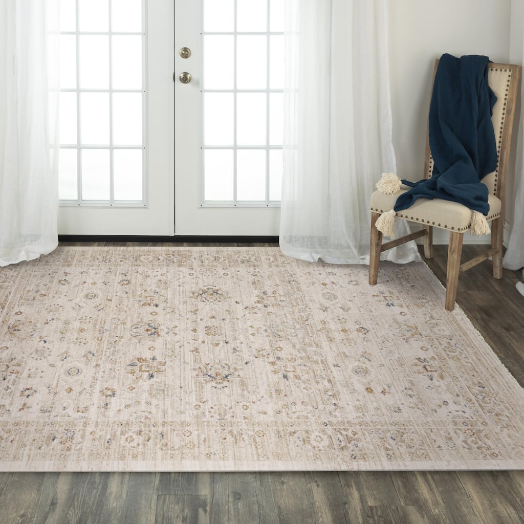 Alora Decor Poppy Persian Natural Polyester/Polypropylene Area Rug