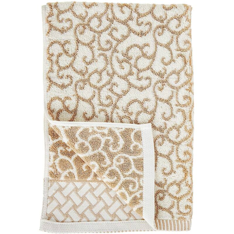 Violet Linen Swirl Pattern, 100% Cotton Highly Absorbent Jacquard Fashion Towel, 20" by 30", Hand Towels, Set of 2 - 20" X 30"