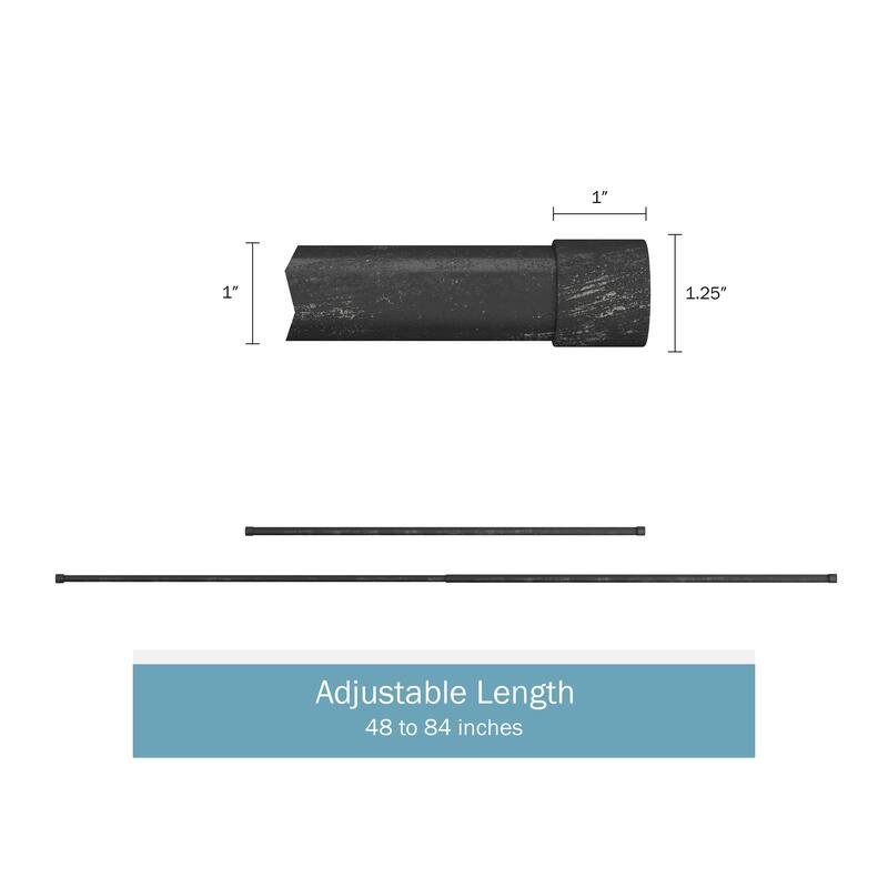 1-Inch Decorative End Cap Style Finial Curtain Rod by Lavish Home