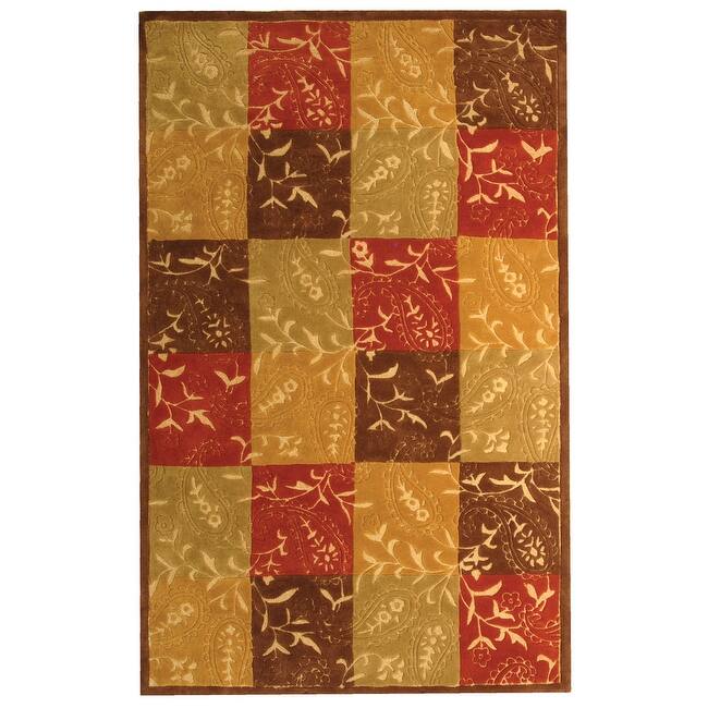 SAFAVIEH Handmade Cosmopolitan Niwako Modern Wool Rug - 5' x 8' - Assorted
