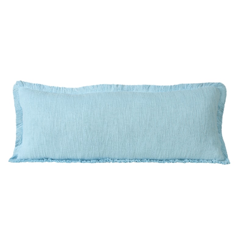Hidalgo Solid Fringed Throw Pillow by Sevita