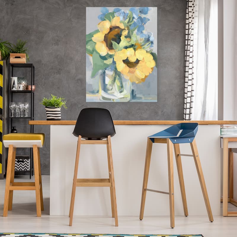 Petite Fleurs Sunflowers I By Studio Arts Canvas Art Print