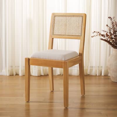 SAFAVIEH Suzetta Solid Wood Dining Chair - 18"W x 22"D x 35"H