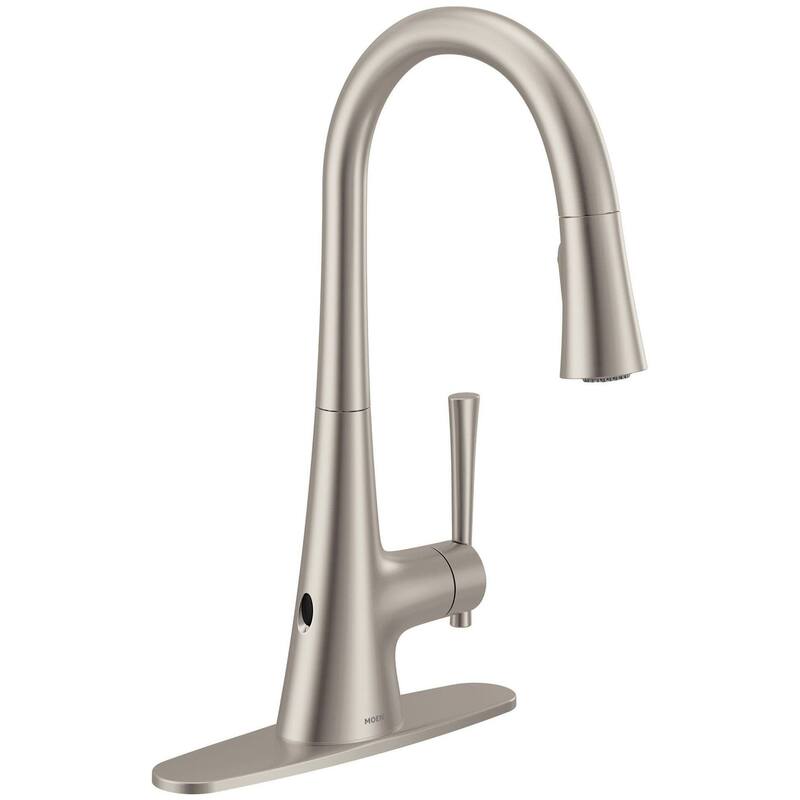 Moen Kurv 1.5 GPM Single Hole Pull Down Kitchen Faucet with Hands Free