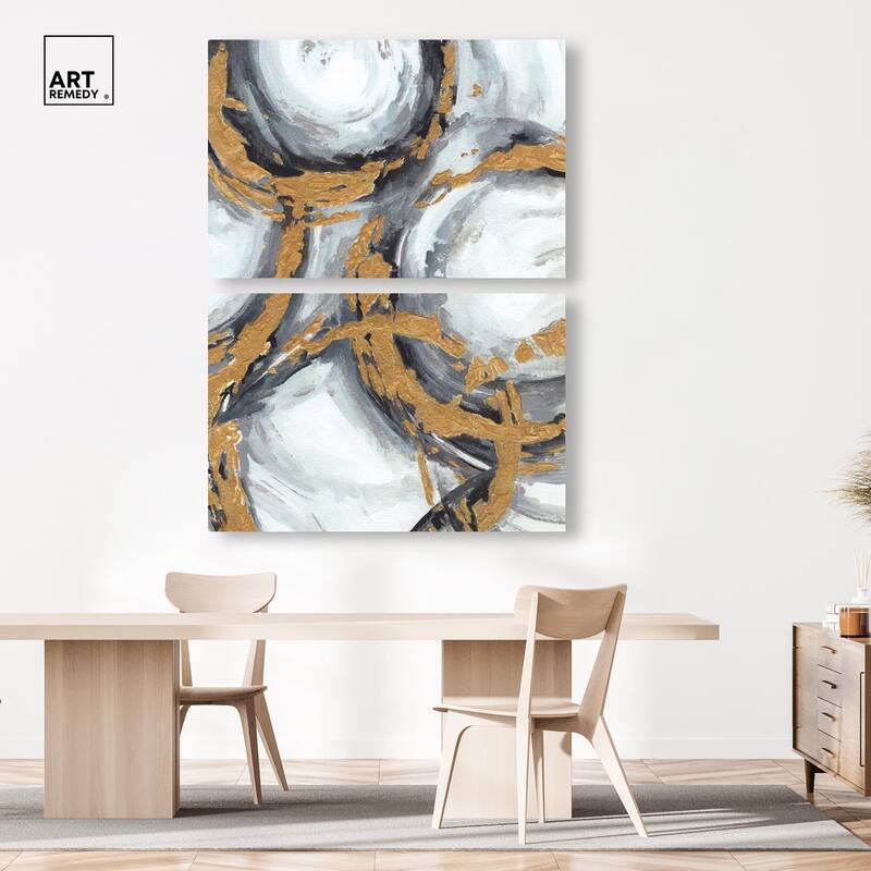 Love Circles Canvas Set of 2 by Art Remedy, Gallery Wrapped