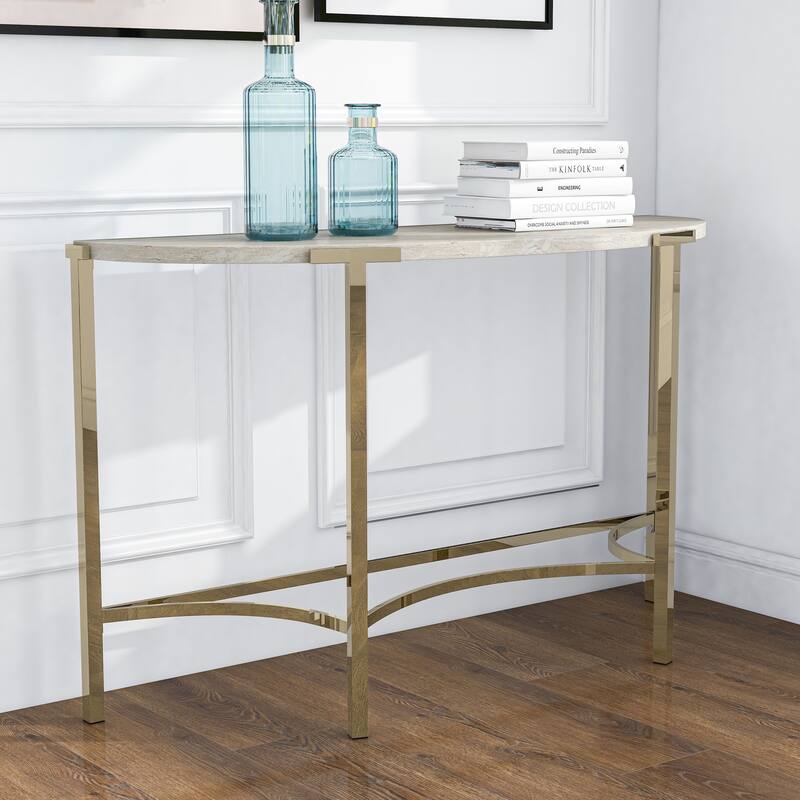 Brickelle Glam 48-inch Faux Marble Sofa Table by Furniture of America