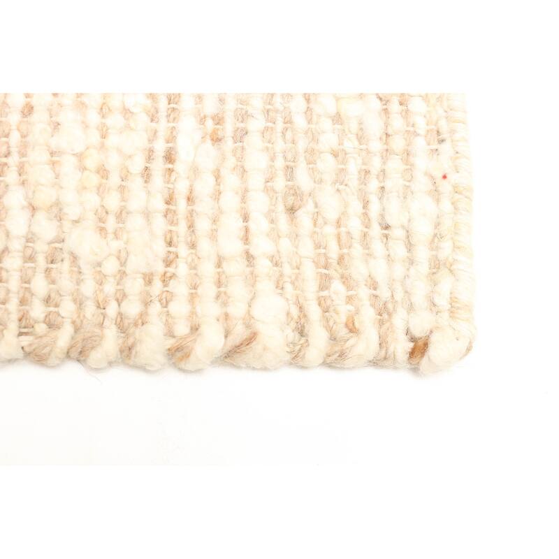 ECARPETGALLERY Braid weave Sienna Tan Wool Rug - 5'0 x 8'1