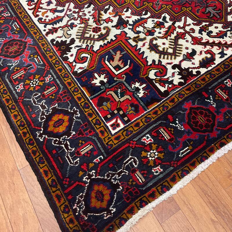 HERAT ORIENTAL Handmade Fine Persian Heriz Wool Rug - 6'8" x 9'8"