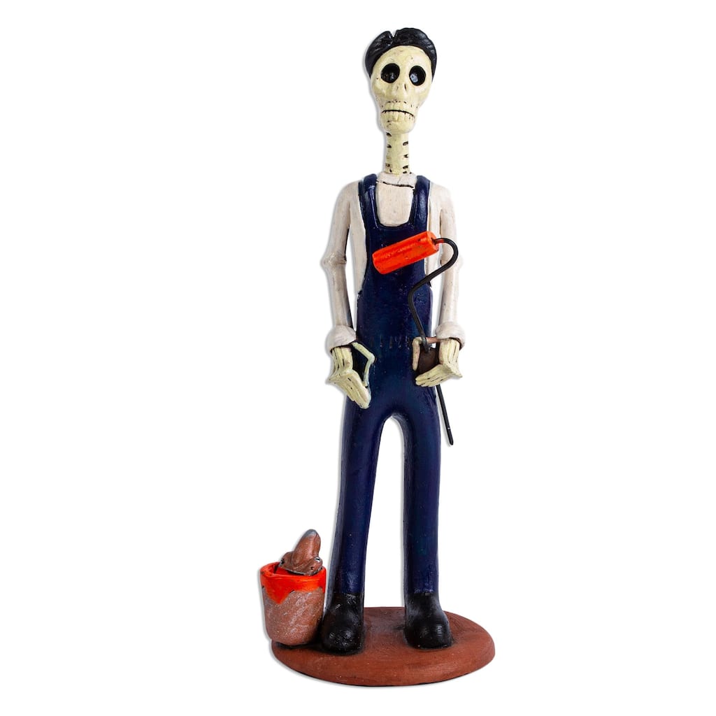 Novica Handmade Painter Catrin Ceramic Sculpture