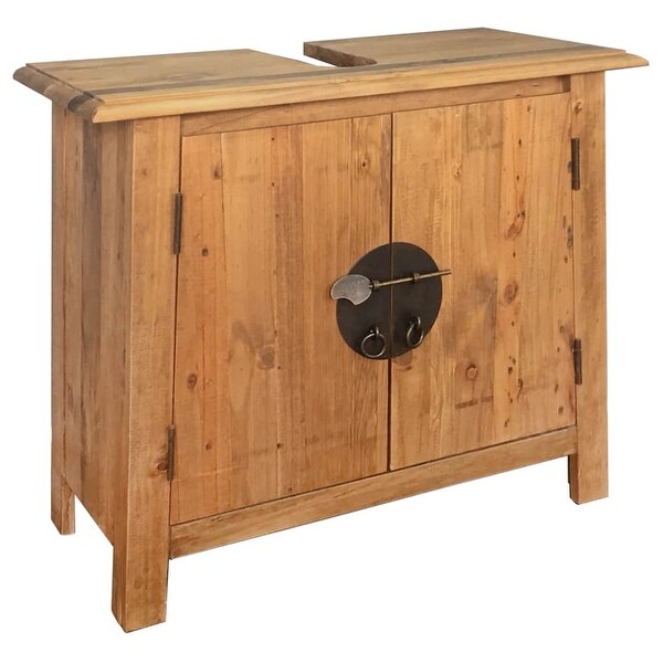 vidaXL Bathroom Vanity Cabinet Solid Recycled Pinewood 27.6"x12.6"x24.8"