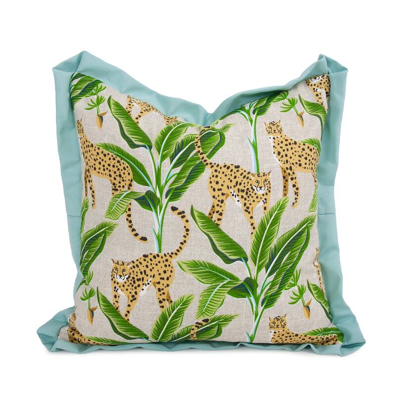 Allan Andrews Indoor/Outdoor 20" Square Printed Accent Throw Pillow Collection - Natural