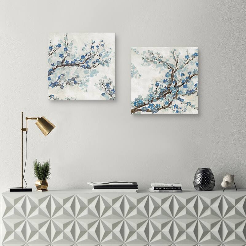 Blue Branch I, Blue Branch II by Nevan Canvas Art Prints