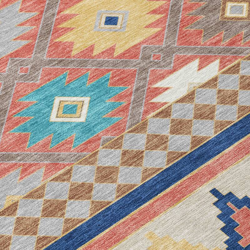 Machine Washable Indoor/ Outdoor Global Clemente Chantille Rug