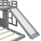preview thumbnail 13 of 44, Wooden Twin Over Full Bunk Bed,Loft Bed Kids Bed with Playhouse,Farmhouse,Ladder,Slide and Guardrails