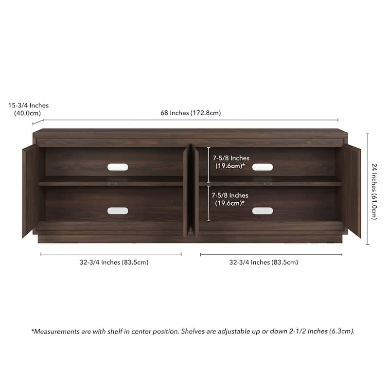 Presque Rectangular TV Stand for TV's up to 75"