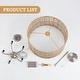 preview thumbnail 47 of 46, 5 - Light Dimmable Drum Chandelier Natural Rattan Bohemian & Coastal Pendant - 18.9 in