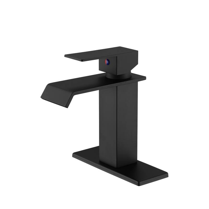 Stylish Waterfall Faucet High Quality, Easy Control and Effortless Installation - Short body - Black