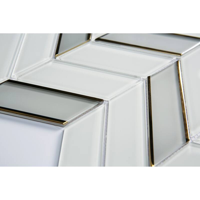 Chervon Glass Mosaic Wall Tiles