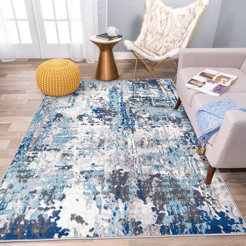 World Rug Gallery Distressed Modern Abstract Area Rug