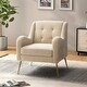 preview thumbnail 23 of 53, Hyperboreüs Upholstery Accent Armchair with Tufted Back by HULALA HOME TAN