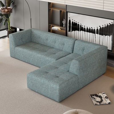 L-Shaped Modular Modular Combination Living Room Sofa Set Modern Minimalist Sofa, Upholstered Deep Seat Couches
