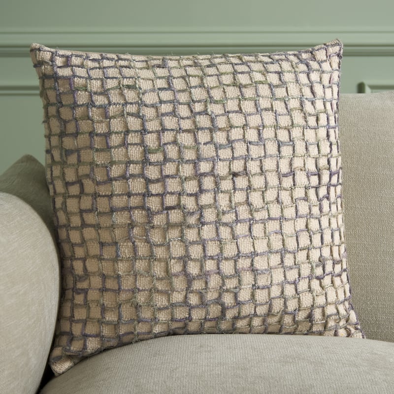 SAFAVIEH Home Quella 20-inch Grey Cotton Pillow