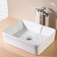preview thumbnail 1 of 19, Kraus Elavo 19 inch Rectangle Porcelain Ceramic Vessel Bathroom Sink