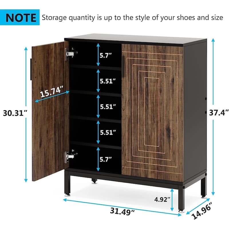 20 Pairs Entryway Shoe Storage Cabinet Storage Organizer for Closet